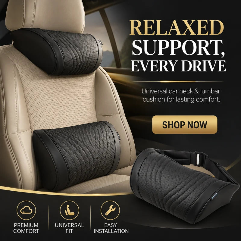 RoadLuxe – Luxury Breathable Car Neck Support Cushion