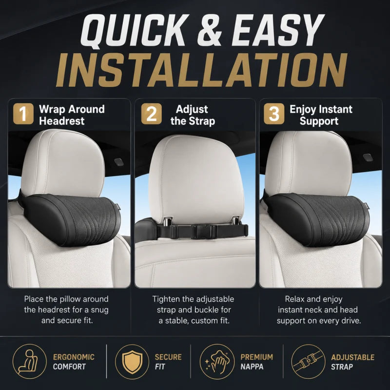 RoadLuxe – Luxury Breathable Car Neck Support Cushion