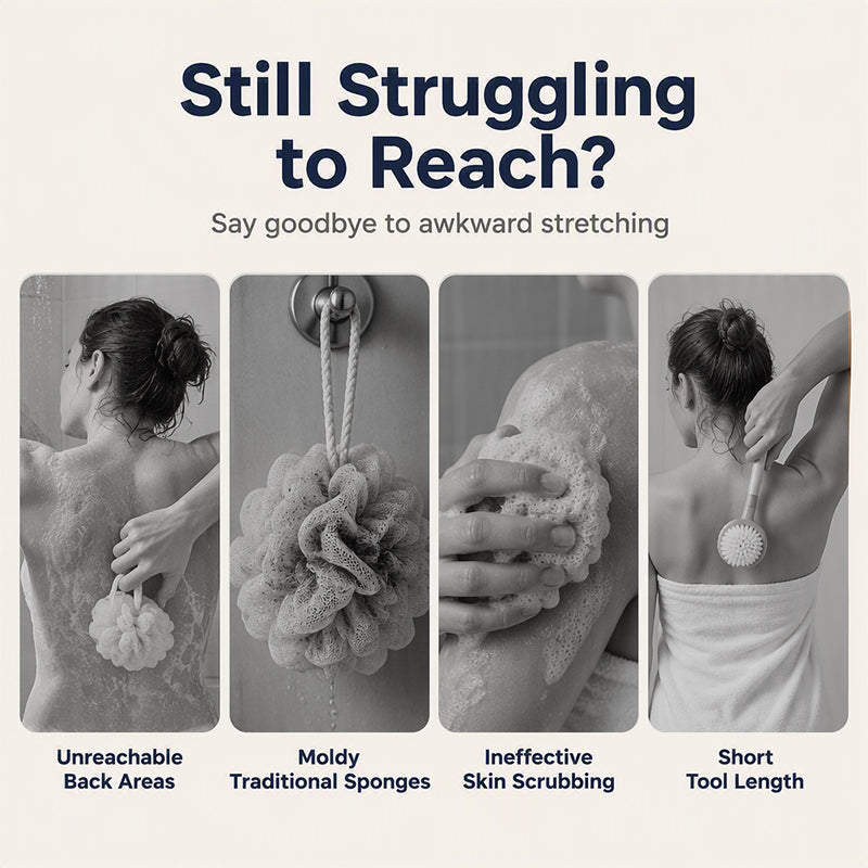 SilkaReach – Double-Sided Silicone Back Scrubber
