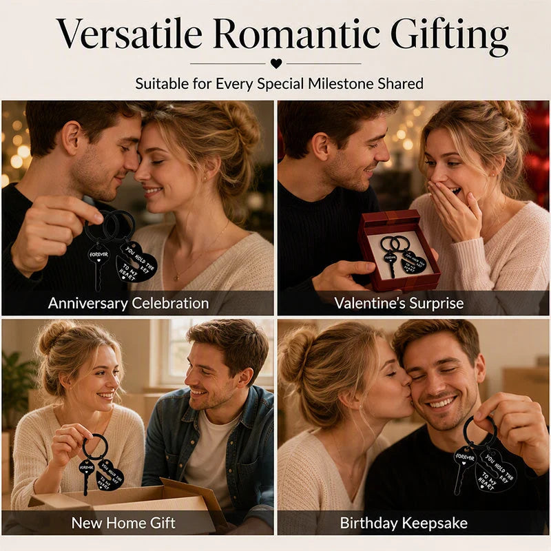 LoveLock – Romantic Interlocking Heart & Keychain Set