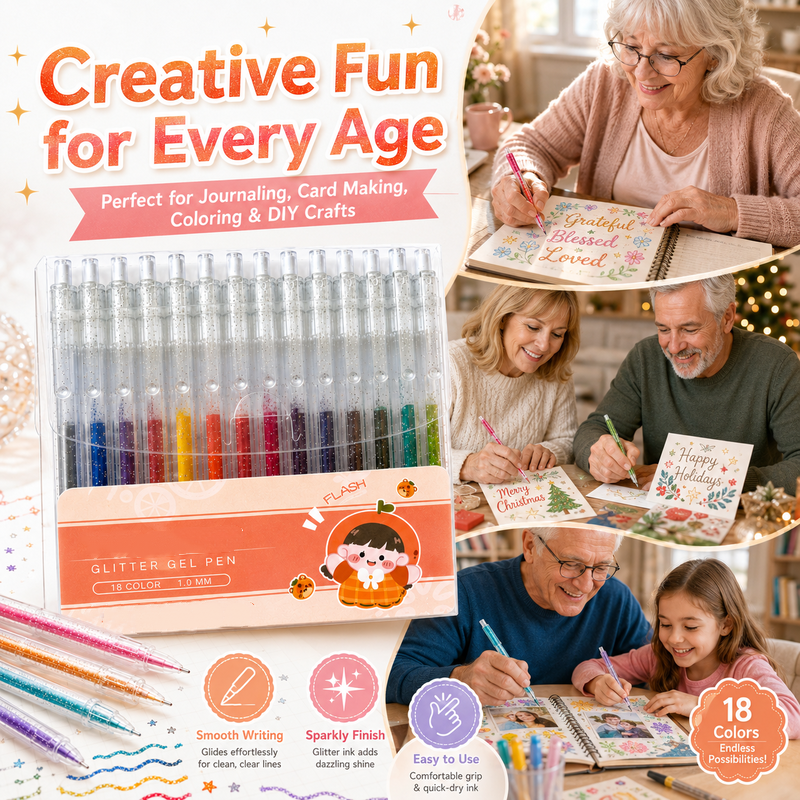 ShimmerWrite – Glitter Gel Pens for Journals & Crafts