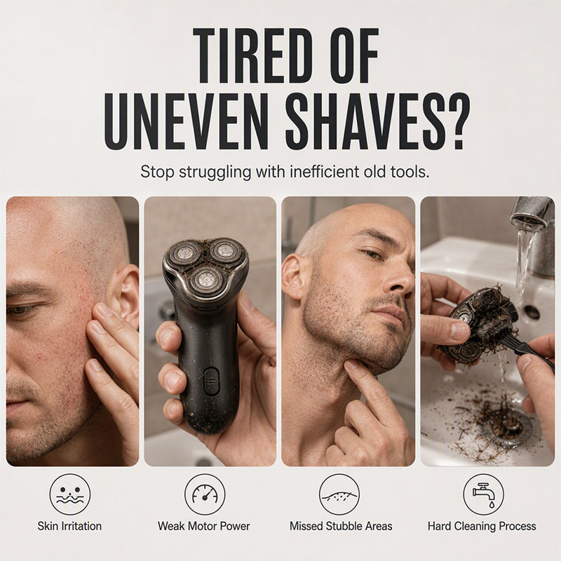 GroomFlex – 2-in-1 Electric Bald Head Shaver & Beard Trimmer