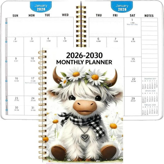 TimeNest – 2026–2030 Highland Cow 5-Year Planner