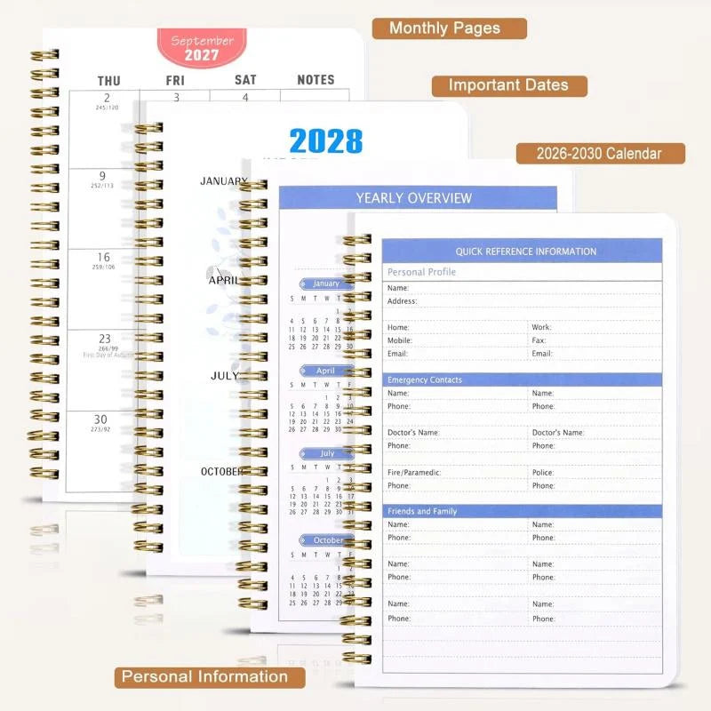 TimeNest – 2026–2030 Highland Cow 5-Year Planner