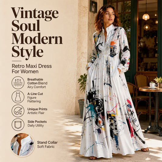 Rosalie – Colorful Print Women’s Maxi Dress