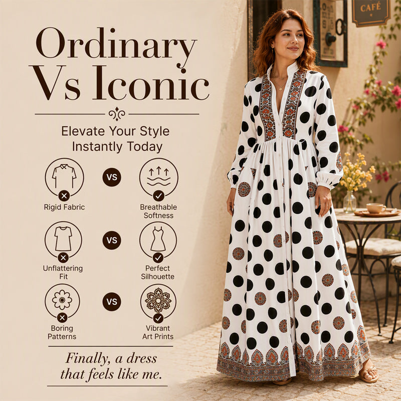 Rosalie – Colorful Print Women’s Maxi Dress