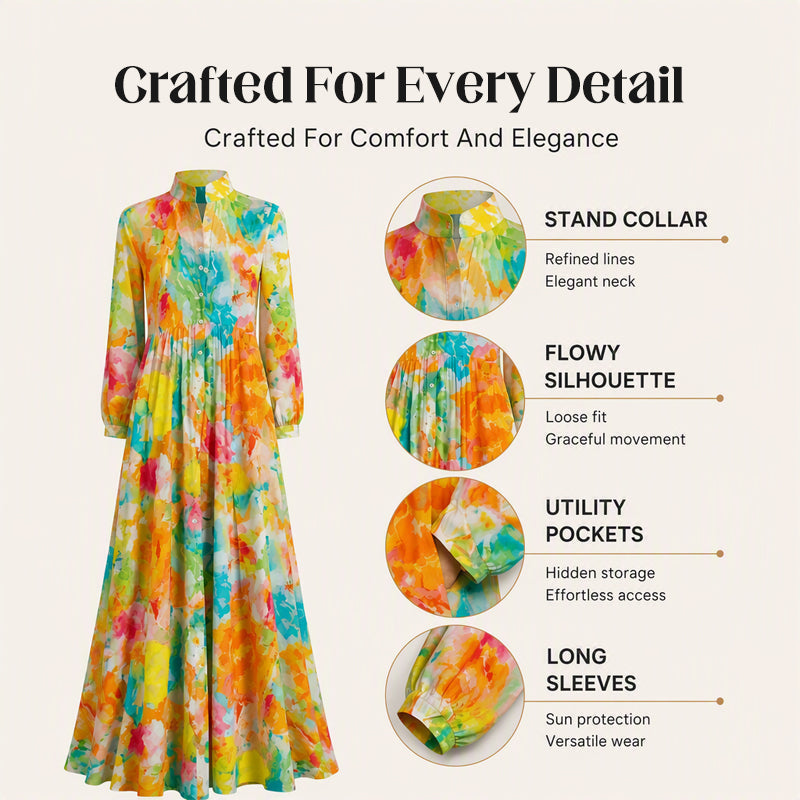 Rosalie – Colorful Print Women’s Maxi Dress