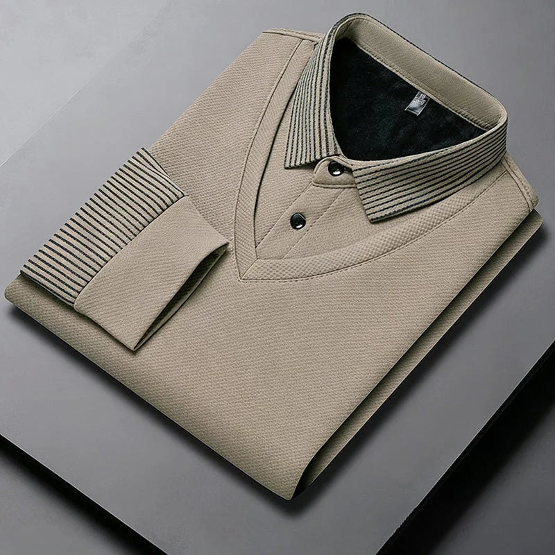 GentleForge – Men’s False Two-Piece Long Sleeve Top