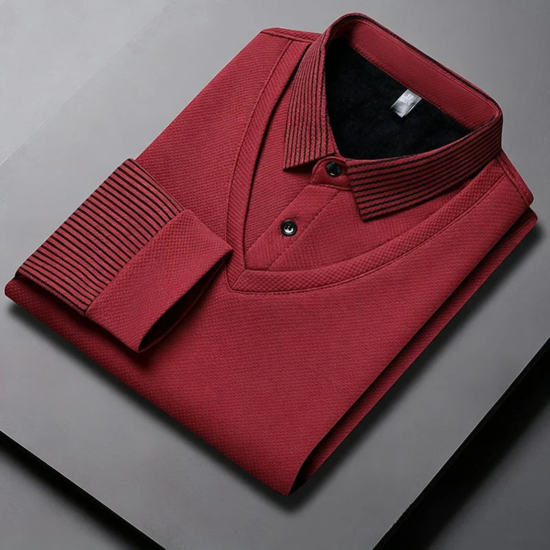 GentleForge – Men’s False Two-Piece Long Sleeve Top