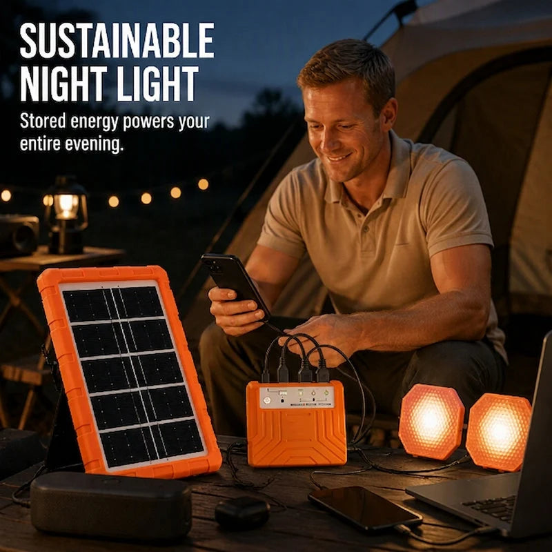 SolarVanta – Portable 2 LED Lights Solar Power System