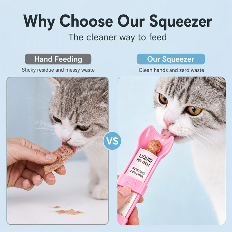 PawSqueeze – Mess-Free Cat Strip Feeder