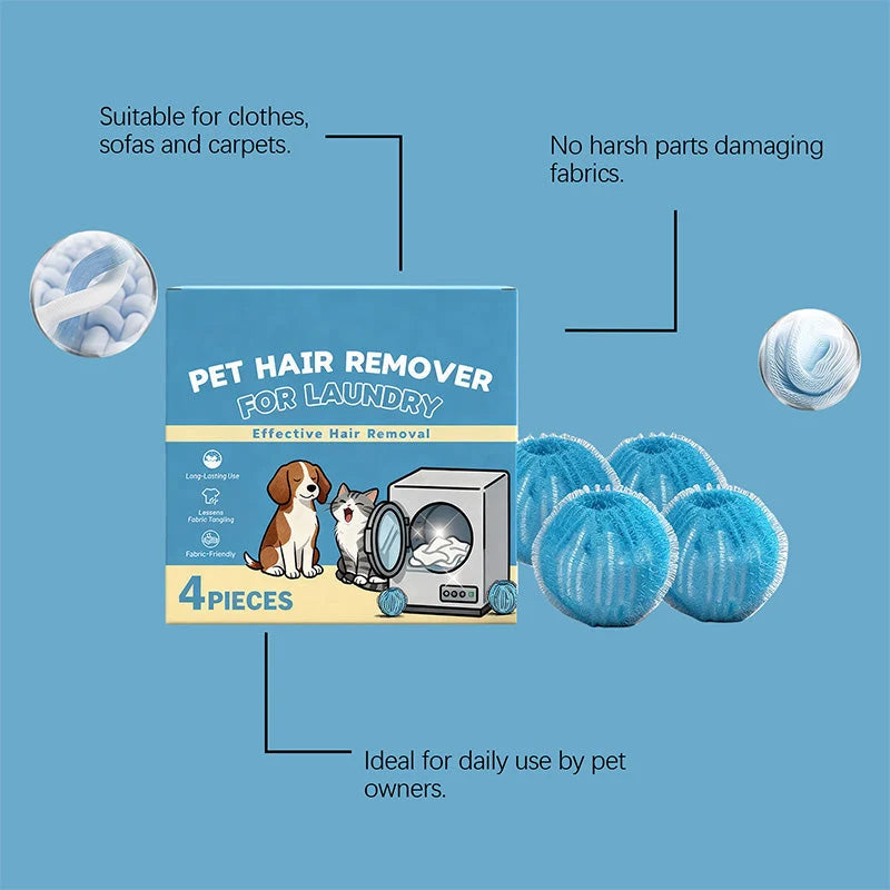 FurEase – Reusable Pet Hair Remover Laundry Balls