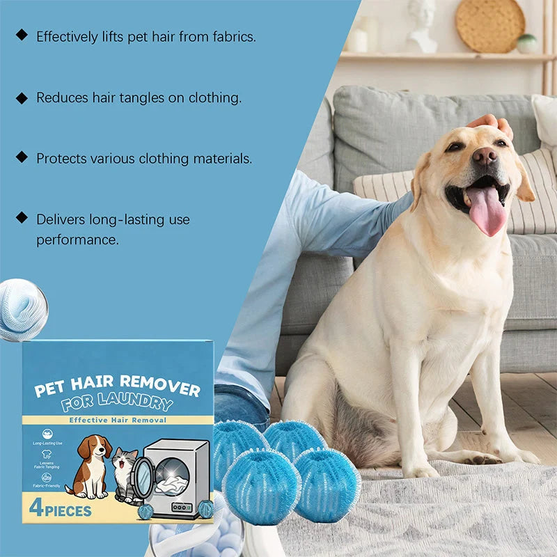FurEase – Reusable Pet Hair Remover Laundry Balls