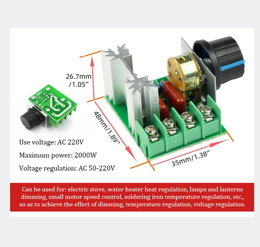 VoltForge – 2000W AC Voltage Controller