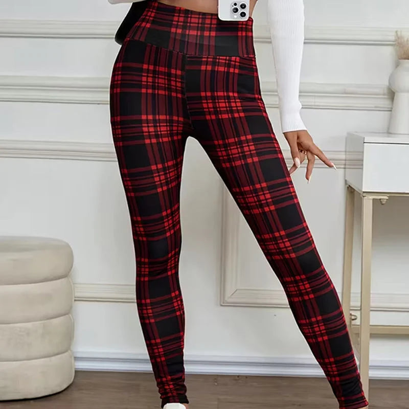 WarmMuse – Women’s Cozy Plaid Leggings