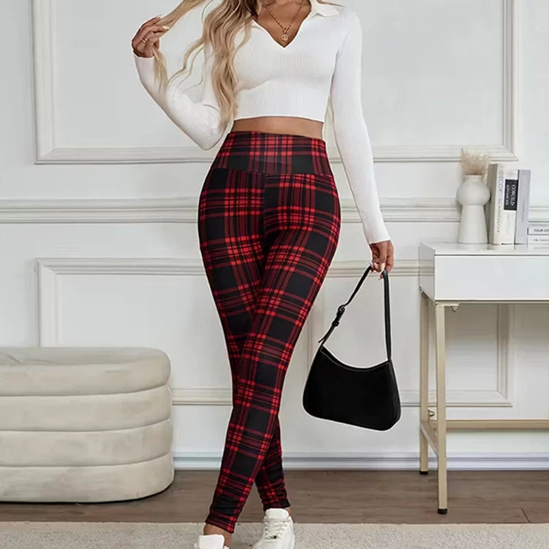 WarmMuse – Women’s Cozy Plaid Leggings