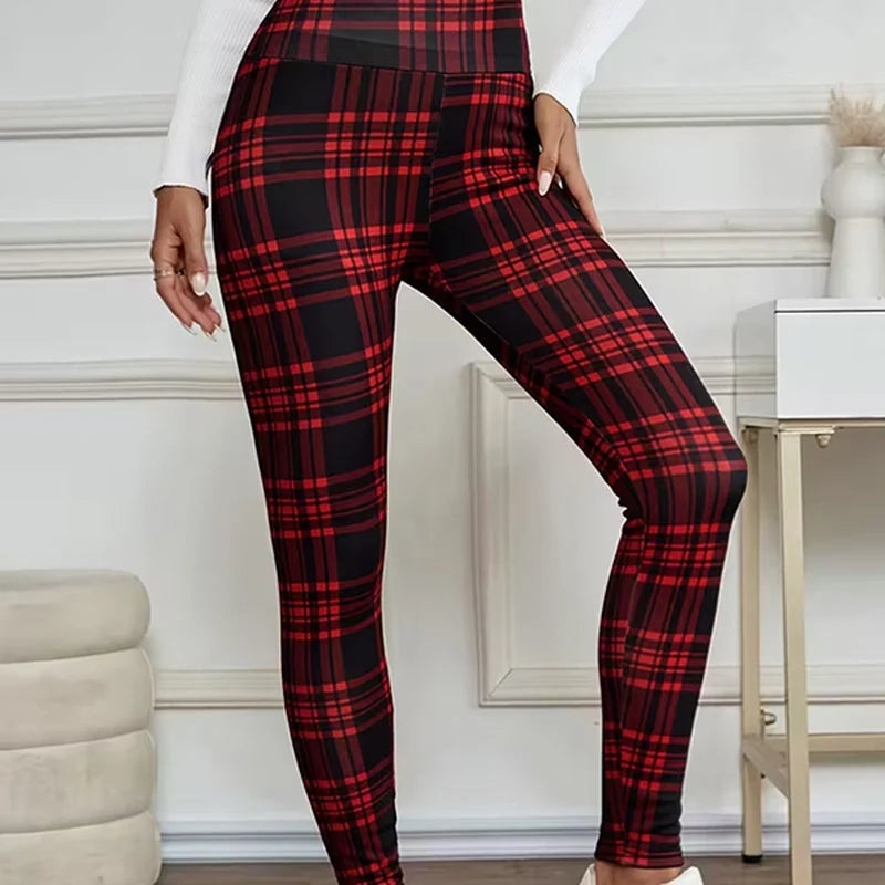 WarmMuse – Women’s Cozy Plaid Leggings