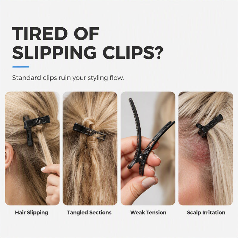 TressOra – Professional Hair Sectioning Clips with Comb Teeth