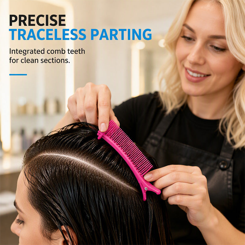 TressOra – Professional Hair Sectioning Clips with Comb Teeth