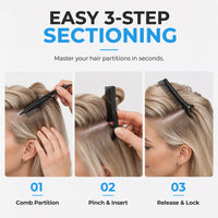TressOra – Professional Hair Sectioning Clips with Comb Teeth