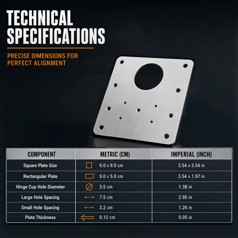 HingeLoom – Stainless Steel Cabinet Hinge Repair Plate