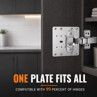 HingeLoom – Stainless Steel Cabinet Hinge Repair Plate
