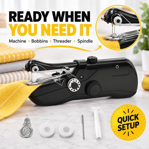 StitchOra – Mini Cordless Handheld Sewing Machine