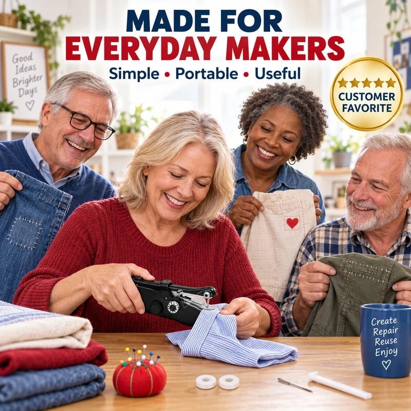 StitchOra – Mini Cordless Handheld Sewing Machine