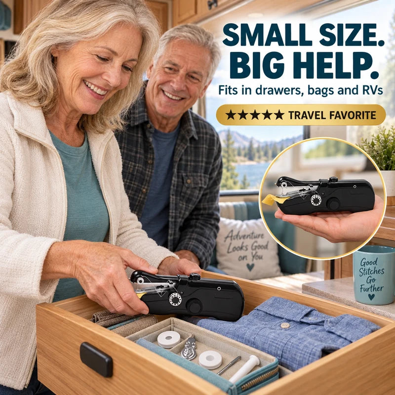 StitchOra – Mini Cordless Handheld Sewing Machine