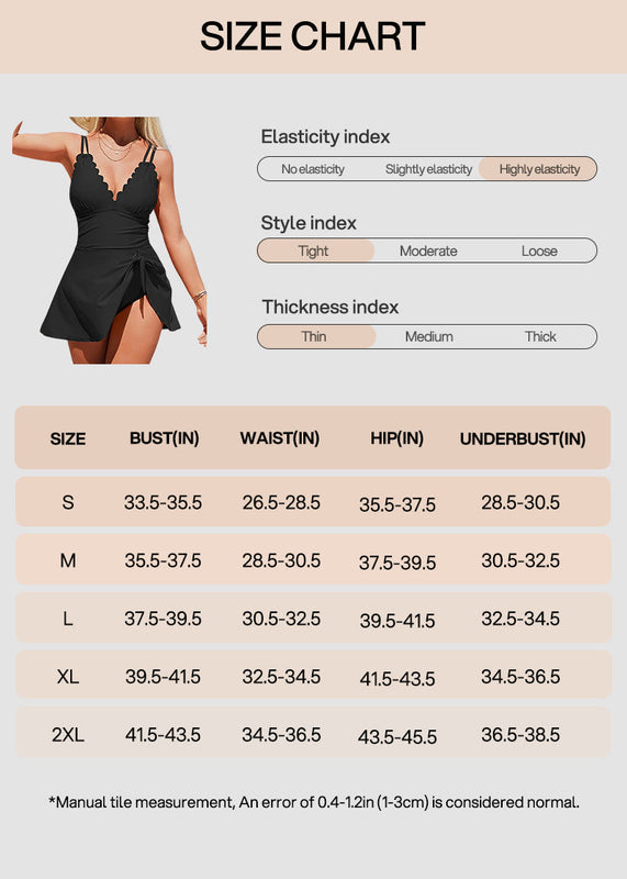 GraceCurve – Tummy Control One-Piece Swimdress