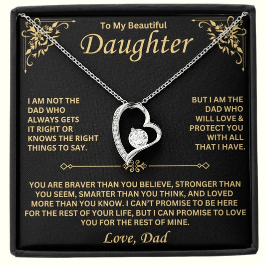 ForeverLove – To My Daughter Heartfelt Love Necklace