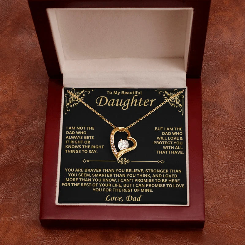 ForeverLove – To My Daughter Heartfelt Love Necklace
