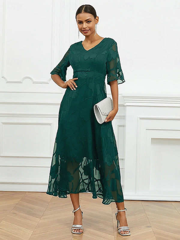 Lunessa | V-Neck Evening Maxi Dress