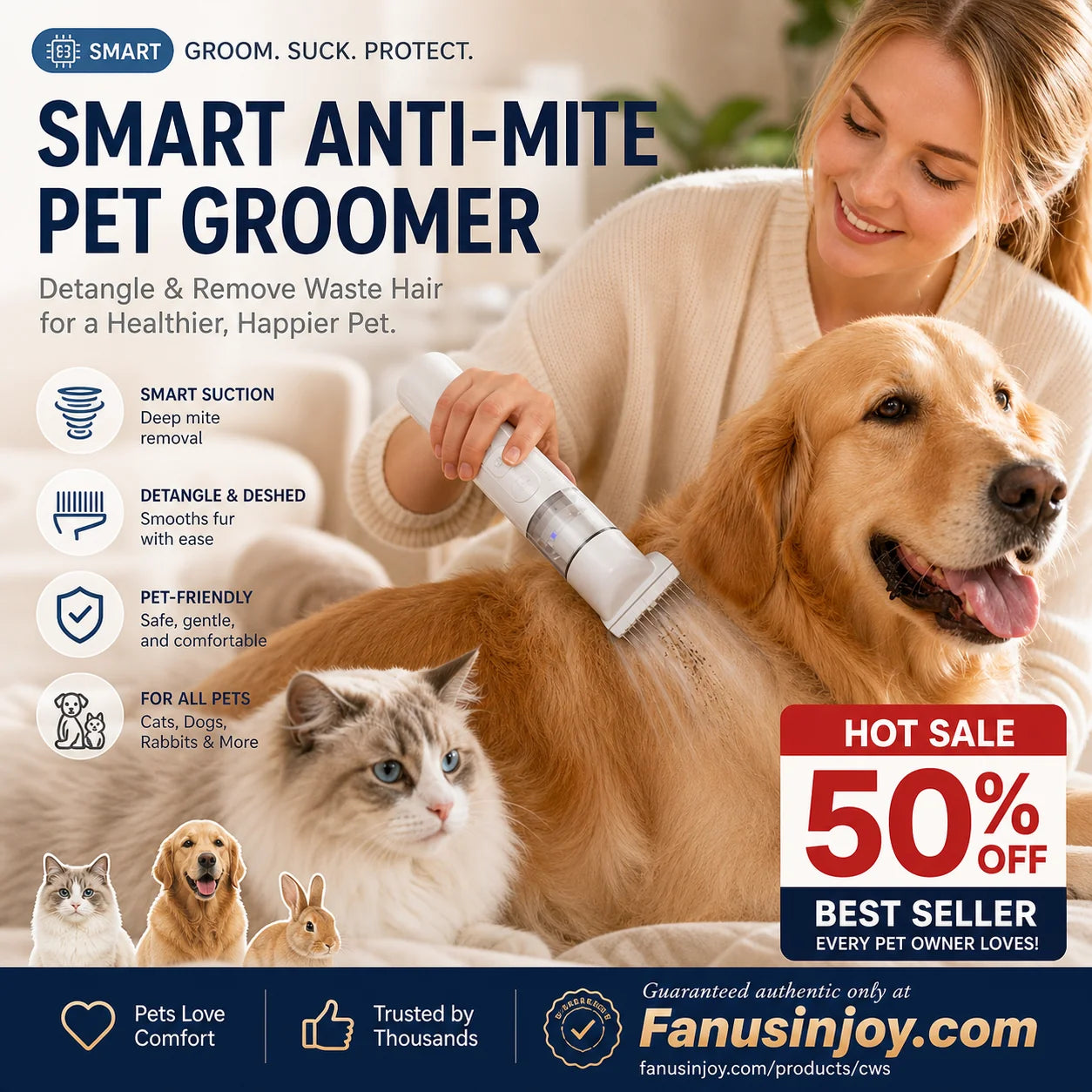 PawForce – Electric Pet Grooming Comb