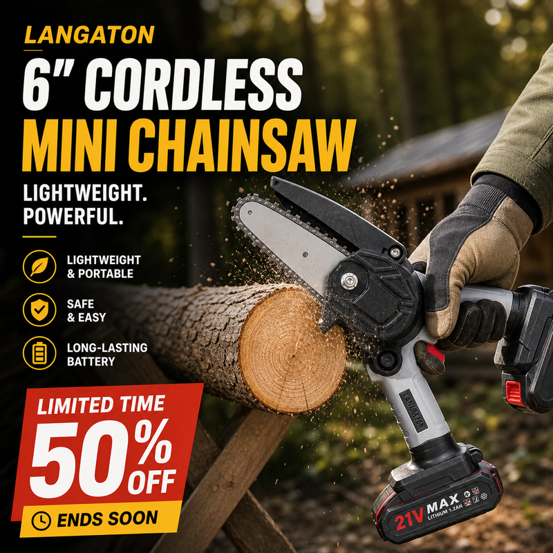 TimberX – Portable Cordless Mini Chainsaw
