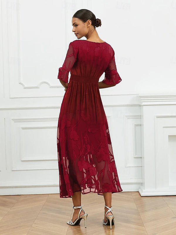Lunessa | V-Neck Evening Maxi Dress