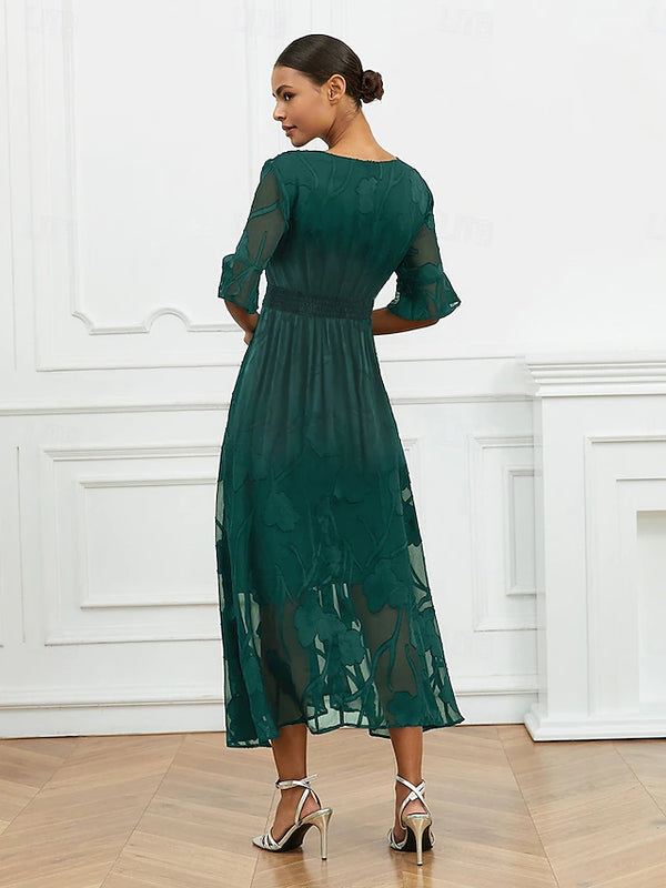 Lunessa | V-Neck Evening Maxi Dress