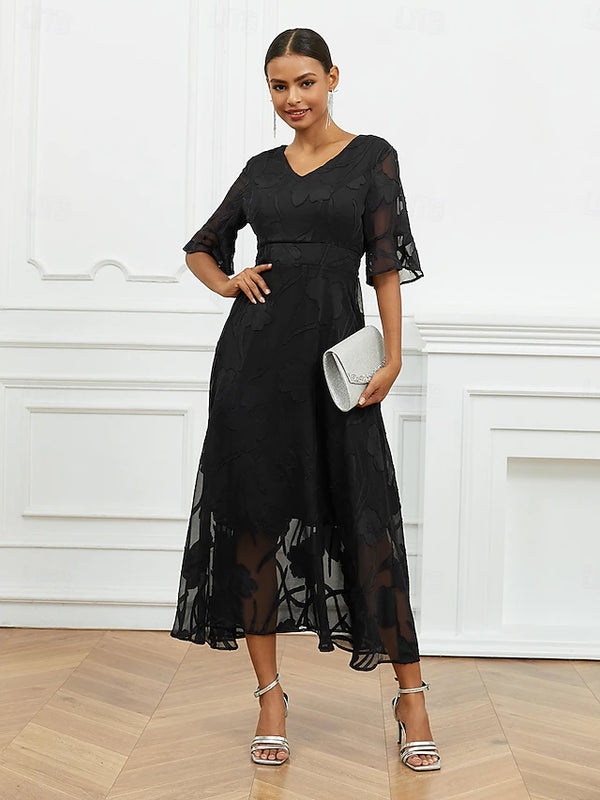Lunessa | V-Neck Evening Maxi Dress