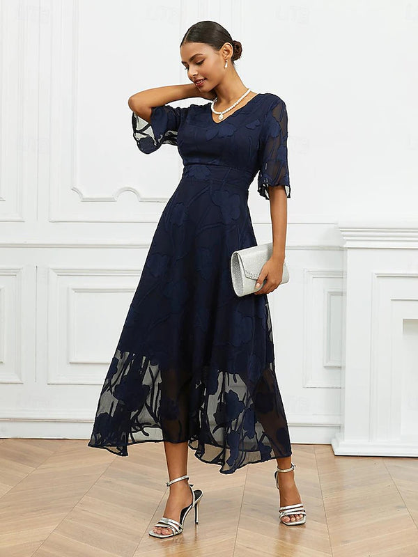 Lunessa | V-Neck Evening Maxi Dress