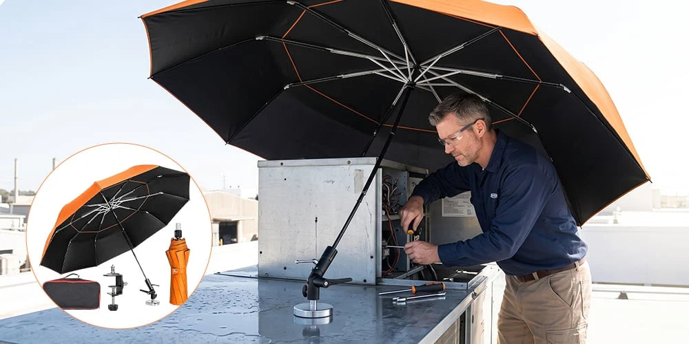ShadeForce – Adjustable Magnetic Work Umbrella