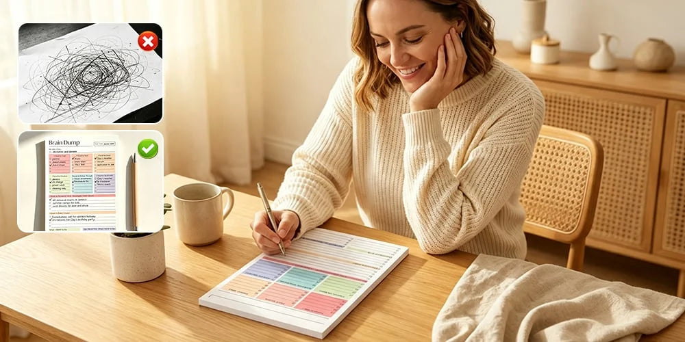 MindSort – Brain Dump & Priority Planner Pad
