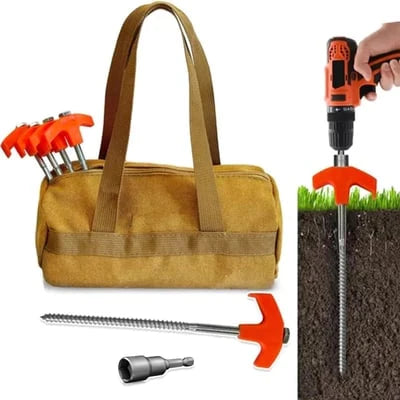 GroundLock – 8" Screw-In Tent Stakes