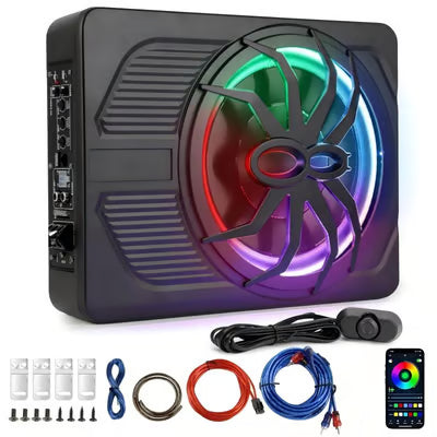 BassForge – Slim Powered 10-Inch Car Subwoofer