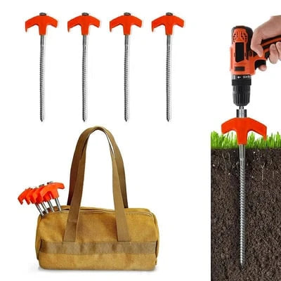 GroundLock – 8" Screw-In Tent Stakes