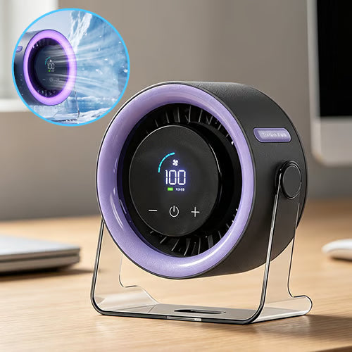 TurboBreeze – Silent Precision Desktop Fan