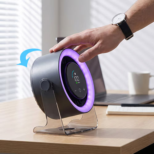 TurboBreeze – Silent Precision Desktop Fan