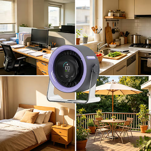 TurboBreeze – Silent Precision Desktop Fan
