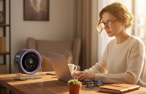 TurboBreeze – Silent Precision Desktop Fan