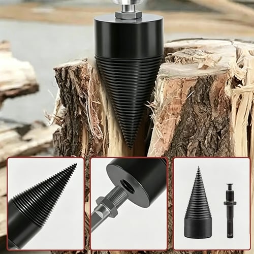 FirewoodPro – Drill-Powered Log Splitter Bit