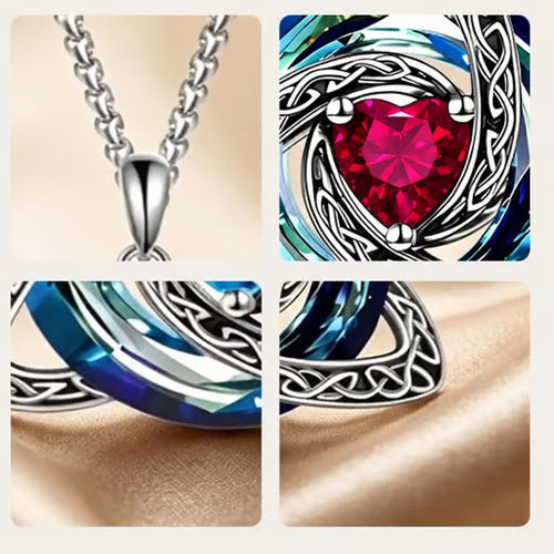 CeltaraBloom – 12-Month Celtic Birthstone Necklace